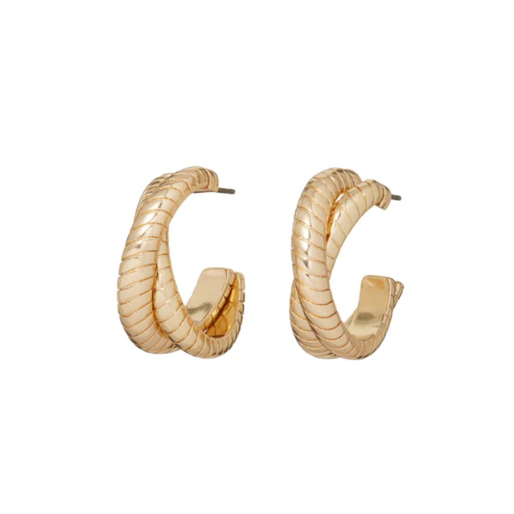 New Roxanne Assoulin The Double Cobra Hoop In Gold 95$